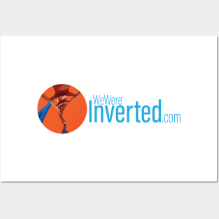 We Were Inverted Logo | Orange Circle | Blue Text Posters and Art